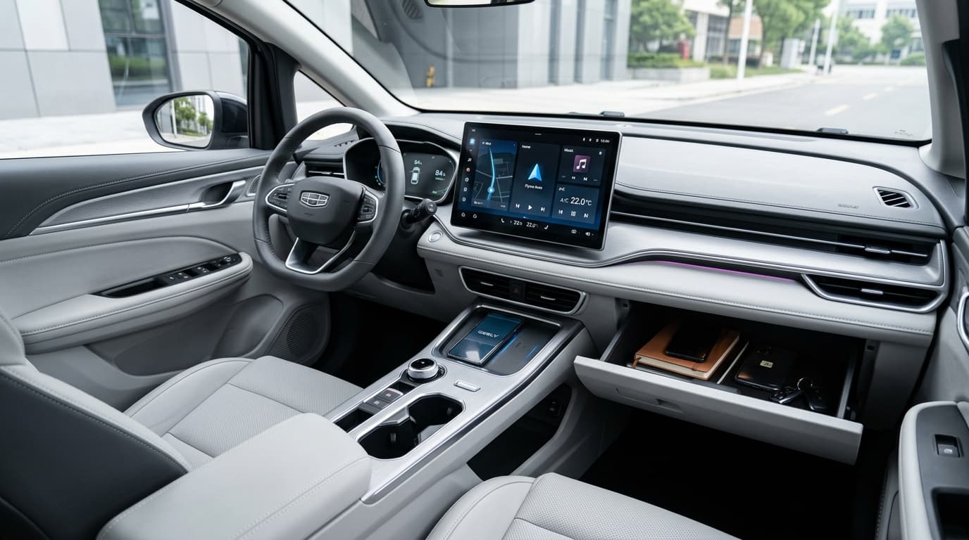 ภายในห้องโดยสาร Geely EX2 Flyme Auto